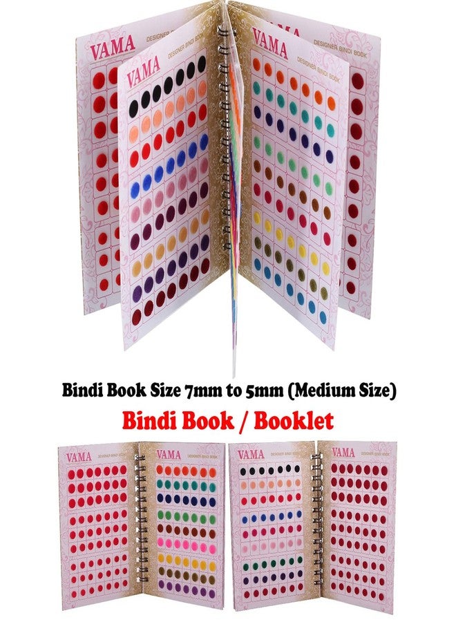 VAMA Fashions Multicolour Glitter Shaded Bindi Kumkum Sindoor Self Adhesive Forehead Sticker Bindiya Bindis Book Booklet for Women & Girls (Round Bindi) - Image 3