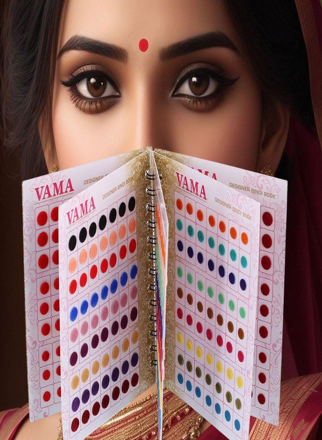 VAMA Fashions Multicolour Glitter Shaded Bindi Kumkum Sindoor Self Adhesive Forehead Sticker Bindiya Bindis Book Booklet for Women & Girls (Round Bindi) - Image 2