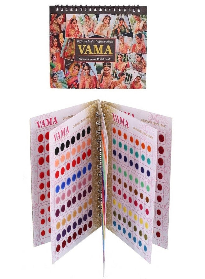 VAMA Fashions Multicolour Glitter Shaded Bindi Kumkum Sindoor Self Adhesive Forehead Sticker Bindiya Bindis Book Booklet for Women & Girls (Round Bindi) - Image 1