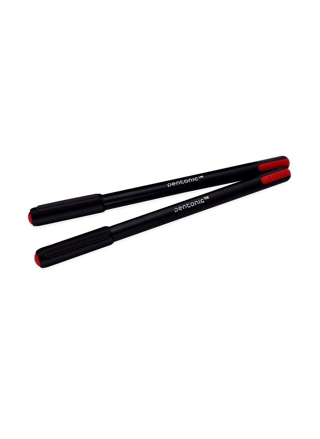 Pentonic 0.7 Mm Ball Point Pen Box Pack | Black Body | Red Ink | Set Of 10 Pens X 2 Packs  - Image 3