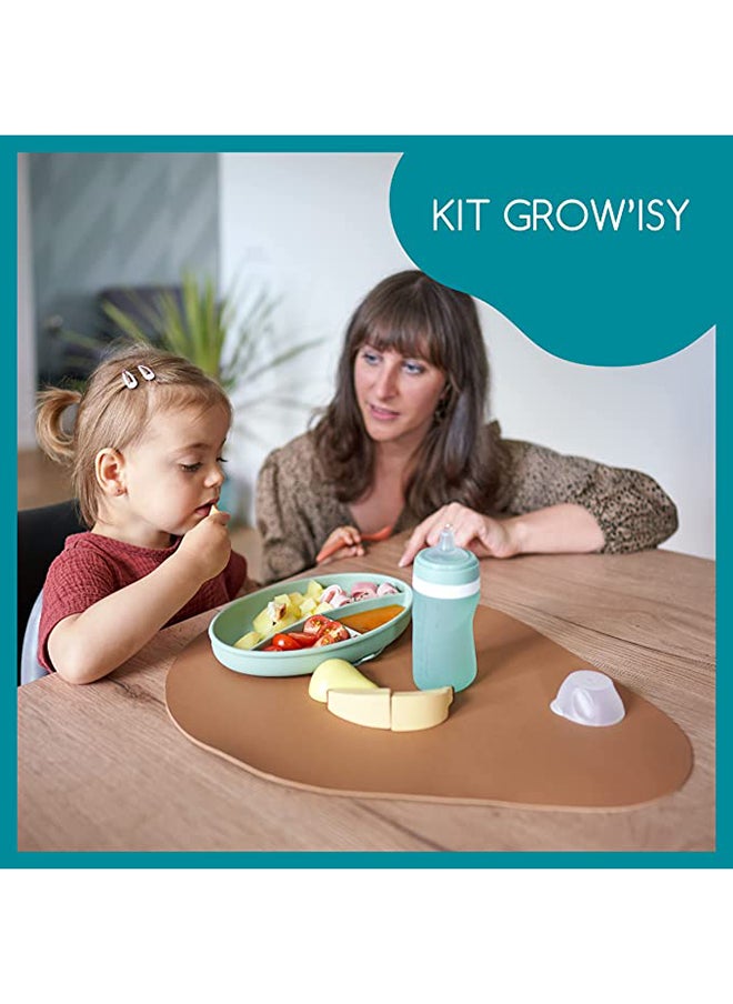 babymoov - Grow Isy Silicone Feeding Set For Children Aged 24 - 36 Months , Bpa - Free, Ergonomic Design , Non - Slip Base, Microwave And Dishwasher Safe - Image 1