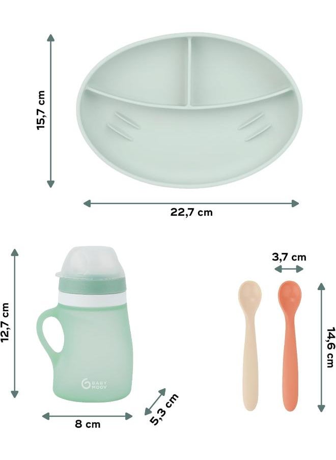 babymoov - Grow Isy Silicone Feeding Set For Children Aged 24 - 36 Months , Bpa - Free, Ergonomic Design , Non - Slip Base, Microwave And Dishwasher Safe - Image 1