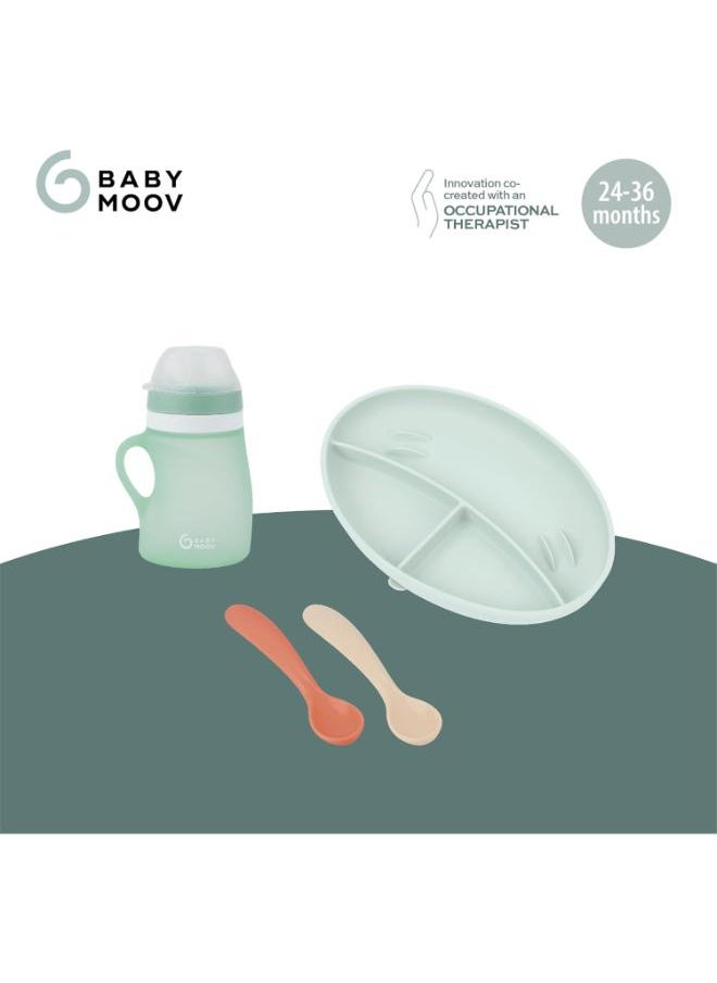 babymoov - Grow Isy Silicone Feeding Set For Children Aged 24 - 36 Months , Bpa - Free, Ergonomic Design , Non - Slip Base, Microwave And Dishwasher Safe - Image 1