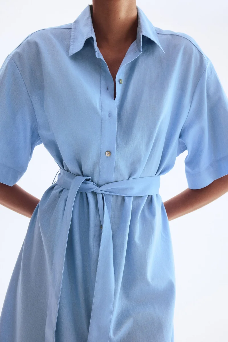H&M Linen-blend shirt dress