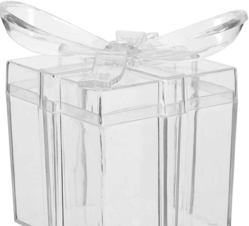 HOOWIFFY Candy Boxes 12pcs Set with 3d Bow Design, Square Plastic Party Favor Boxes 2.9x2.8x2.7 Inch for Wedding, Birthday, and Holiday Packaging - Image 3