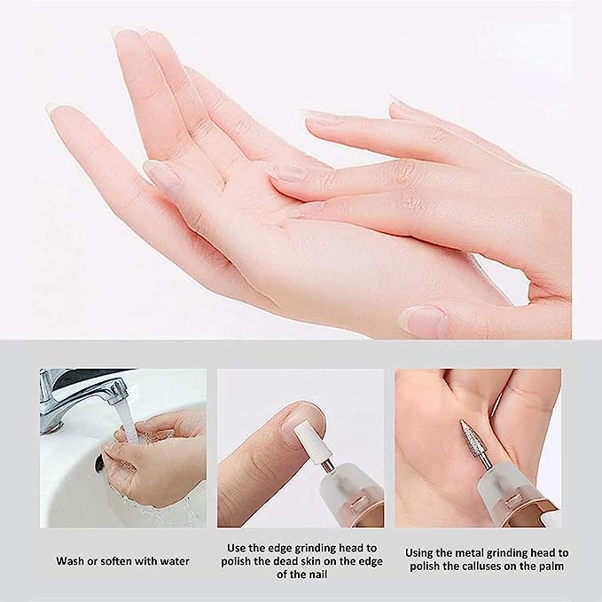 LISHER 5 IN 1 Nail Polisher Salon Nails Manicure Nail USB Automatic 5 Drill Bits Salon Gel Polish Clean Smooth Care Handle Tool flowers salon Nail Polisher Electronic Painless - Image 5