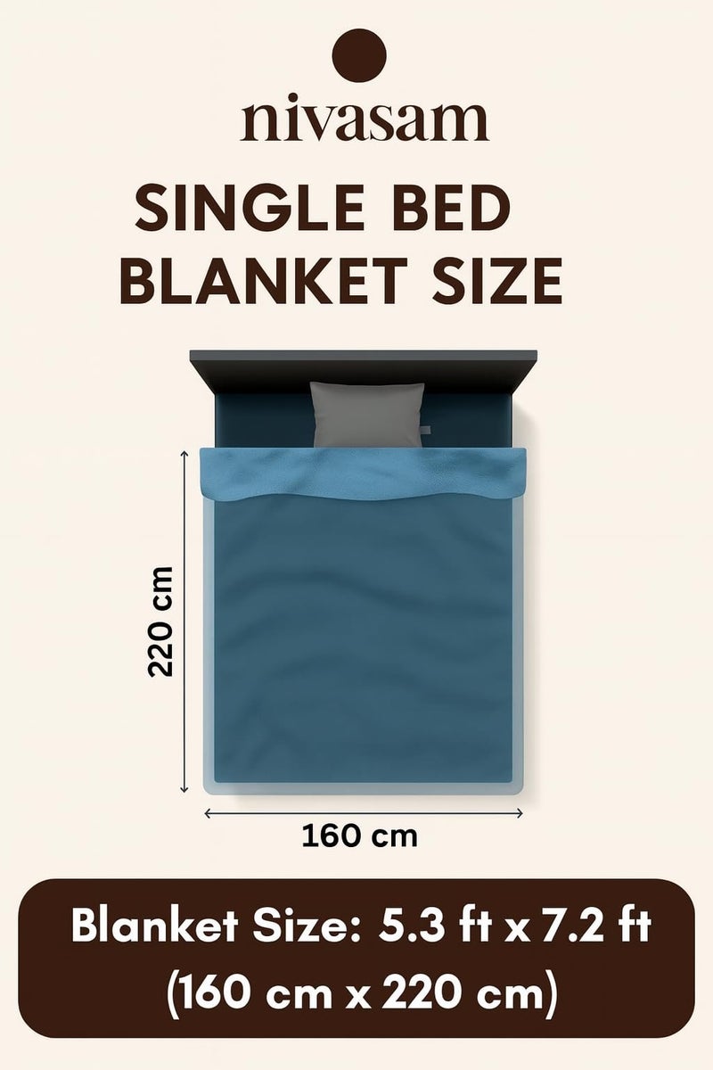 Nivasam Premium Single Bed Mink Blanket | 1.6 kg | Ultra-Soft | Plush & Warm | Modern Designer Winter Blanket for All Seasons (Crimson Elegance) - Image 5