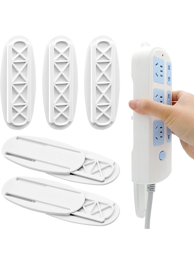 promass Power Strip Holder, 5 Pack Self Adhesive Power Strip Mount, Surge Protector Mount Punch Free Cable Management System - Image 1