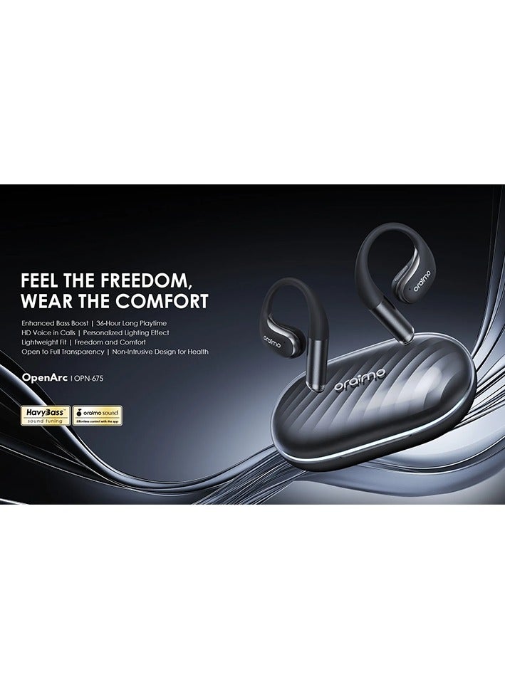 Oraimo Earbuds OpenArc Open Wear Wireless - Black black - Image 3