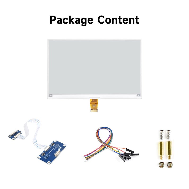 Waveshare 7.5inch E-Ink Display HAT Compatible with Raspberry Pi 5/4B/3B/Zero/Zero W/Zero 2W/Pico/Pico W/Pico WH, 800Ã—480 Resolution SPI Interface - Image 2