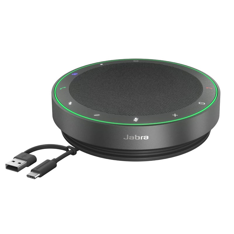 Jabra سماعة جابرا سبيك2 75 اللاسلكية بلوتوث - سماعة محمولة مع 4 ميكروفونات لإلغاء الضوضاء، مكبرات صوت كاملة النطاق 65 مم وصوت عريض للغاية - سماعة معتمدة من مايكروسوفت تيمز - رمادي داكن - Image 1
