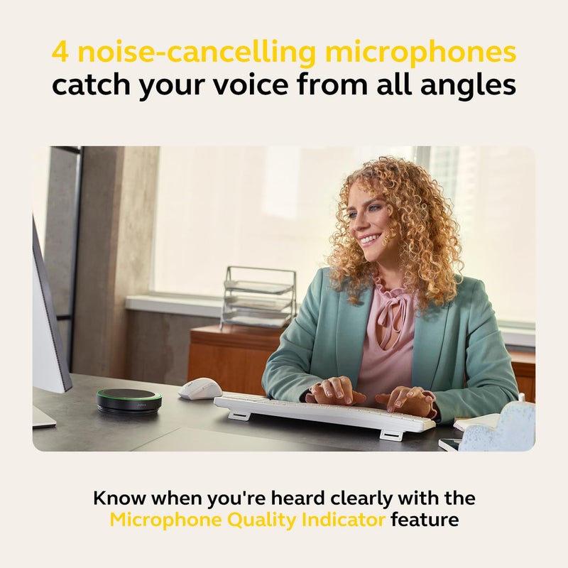 Jabra سماعة جابرا سبيك2 75 اللاسلكية بلوتوث - سماعة محمولة مع 4 ميكروفونات لإلغاء الضوضاء، مكبرات صوت كاملة النطاق 65 مم وصوت عريض للغاية - سماعة معتمدة من مايكروسوفت تيمز - رمادي داكن - Image 3