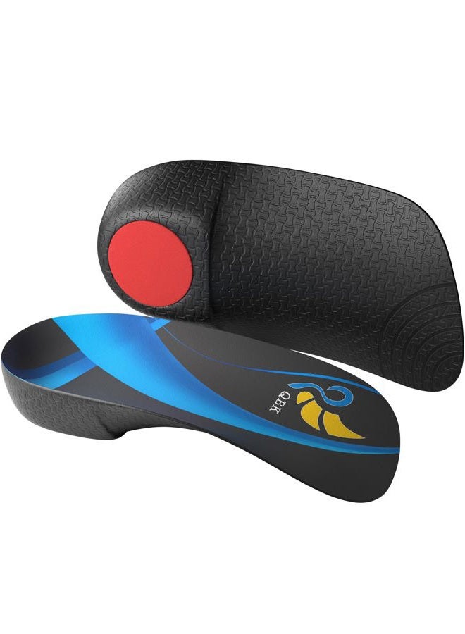QBK 3/4 Arch Support Insoles for Women/Men, Orthotics Shoe Insoles High Arch Supports Shoe Insoles for Plantar Fasciitis, Flat Feet, Over-Pronation, Relief Heel Spur Pain，L - Image 1