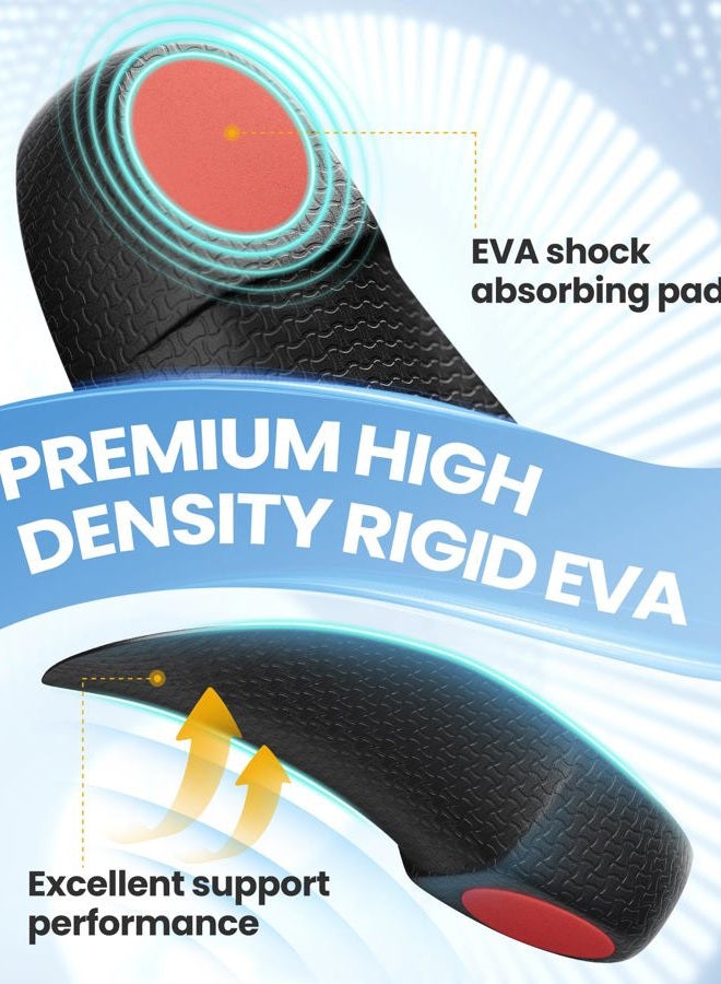 QBK 3/4 Arch Support Insoles for Women/Men, Orthotics Shoe Insoles High Arch Supports Shoe Insoles for Plantar Fasciitis, Flat Feet, Over-Pronation, Relief Heel Spur Pain，L - Image 5