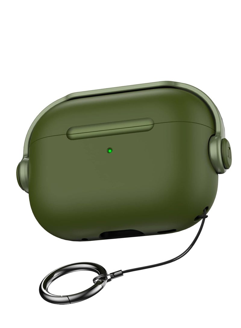 AirPods 3 Case Cover for Women Men, Unique Musician Headset Design, PC Material Protective Case with Keychain Compatible with Airpods 3rd Generation 2021 Green - Image 1
