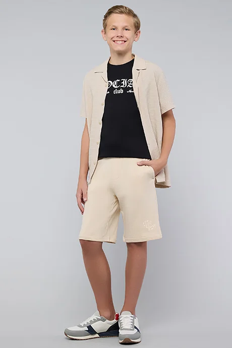 R&B Printed Shorts with Drawstring Waist