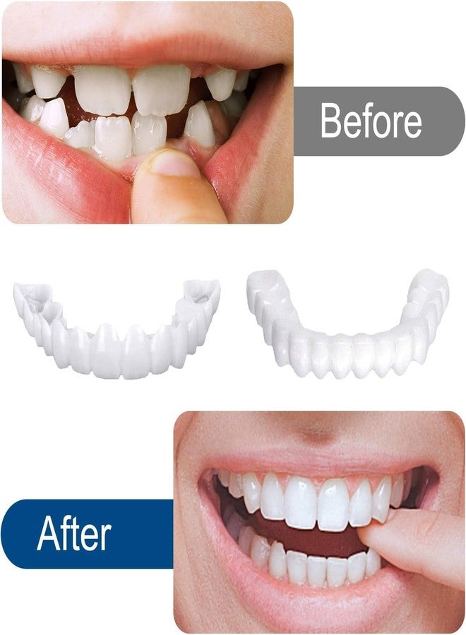 Bittern Snap-On Instant Perfect Smile Veneers Comfortable Flex Fit Dentures for Top & Bottom Teeth White Tooth Cosmetic Cover (1) - Image 4