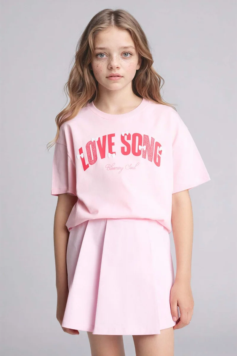 DeFacto Girl Oversize Printed T-Shirt