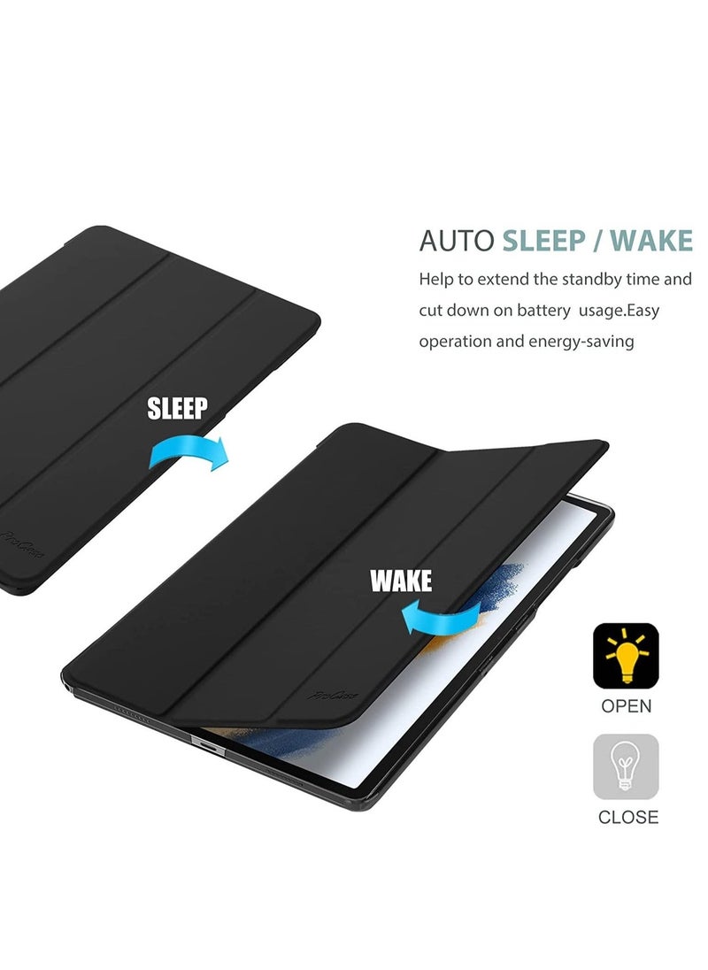 vesus - ProCase for Galaxy Tab A8 10.5 Case, Slim Stand Hard Back Shell Protective Smart Cover Case for Galaxy Tab A8 10.5 Inch 2022 SM-X200 X205 X207 -Black - Image 1