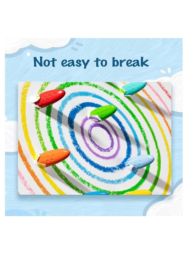 واي بلس أقلام تلوين الفول السوداني للأطفال 12 لونًا، أقلام تلوين للأطفال الصغار قابلة للغسل، أقلام تلوين للأطفال غير سامة للأعمار 24 13 48 مستلزمات فنية للتلوين - Image 3