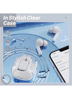 ShebSheb Bluetooth Earphones Portable Wireless Headphones with Deep and Powerful Pure Bass Sound Ear Buds Wireless Earbuds in-Ear Stereo Wireless Earphones Built-in Mic  LED Display  - Image 4