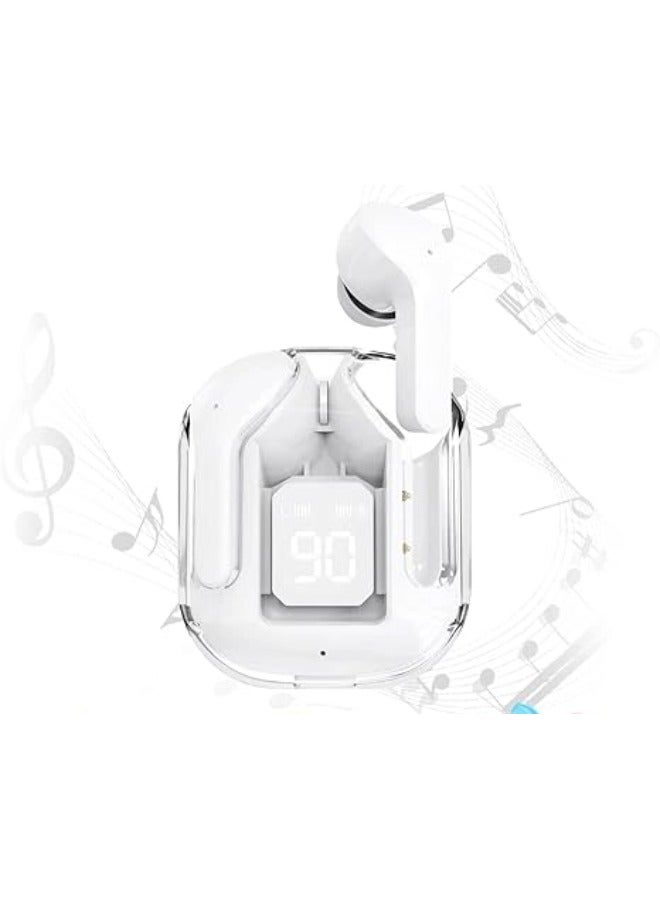 ShebSheb Bluetooth Earphones Portable Wireless Headphones with Deep and Powerful Pure Bass Sound Ear Buds Wireless Earbuds in-Ear Stereo Wireless Earphones Built-in Mic  LED Display  - Image 1