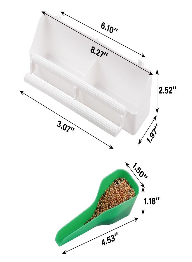 IBWell 2 Pack Bird Feeder for Cage Bird Food Bowl Parakeet Feeder Bird Water Parrot Feeder - Image 2