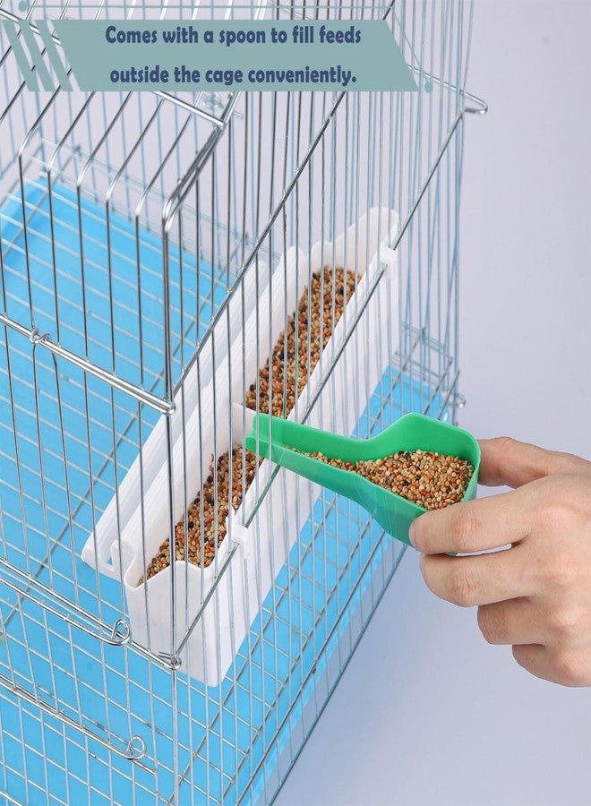 IBWell 2 Pack Bird Feeder for Cage Bird Food Bowl Parakeet Feeder Bird Water Parrot Feeder - Image 3