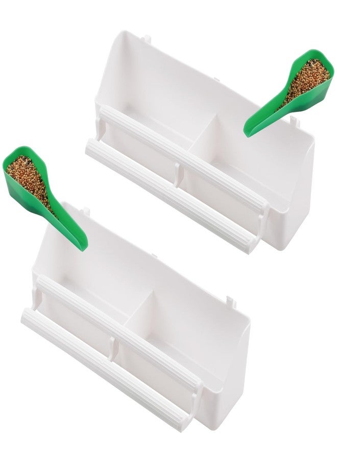 IBWell 2 Pack Bird Feeder for Cage Bird Food Bowl Parakeet Feeder Bird Water Parrot Feeder - Image 1