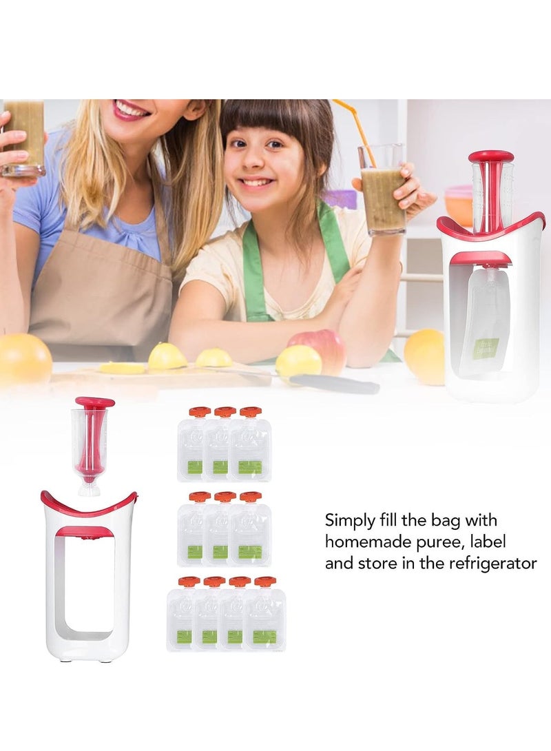 Baby Squeeze Station Pouch Filling Station for Babies and Toddlers Durable Manual Safe Baby Food Maker Squeeze Purees Maker Kitchen Tools for Homemade Organic Semi Solid Food Fresh Fruit Juice - Image 5