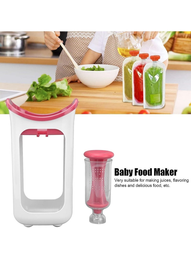 Baby Squeeze Station Pouch Filling Station for Babies and Toddlers Durable Manual Safe Baby Food Maker Squeeze Purees Maker Kitchen Tools for Homemade Organic Semi Solid Food Fresh Fruit Juice - Image 4