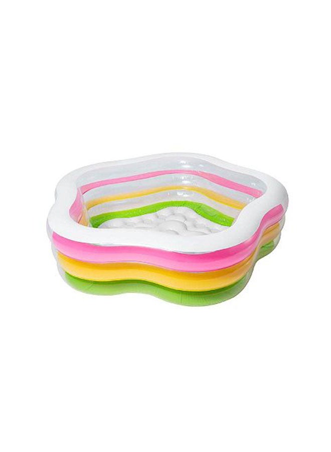 INTEX Swimming Pool For Kids Inflatable Foldable Portable Lightweight Swimming Pool  Assorted 185x180x53cm - Image 1