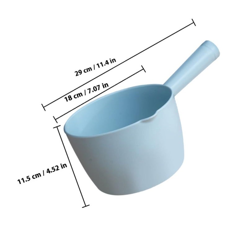Large Plastic Water Ladle Set 2 Pack Blue Pink for Kitchen Bathing and Watering - Image 3