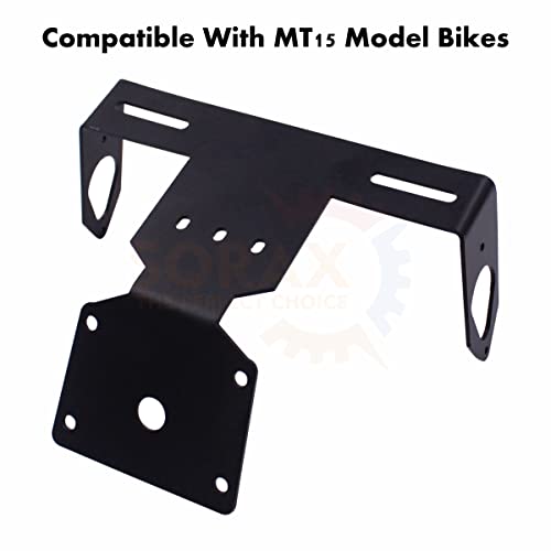 SORAX License Plate Holder Fender Eliminator Rear Tail Tidy CNC Aluminium Anti-Rust Material Compatible with MT15 Model Bike (Black) - Image 3
