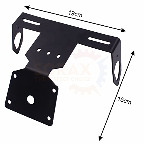 SORAX License Plate Holder Fender Eliminator Rear Tail Tidy CNC Aluminium Anti-Rust Material Compatible with MT15 Model Bike (Black) - Image 5