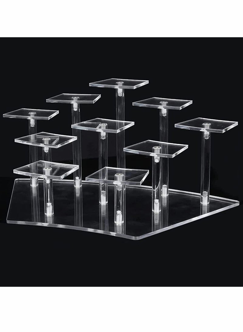 Excefore Acrylic Display Stand Risers Display Stand for Figures Collectibles, Toys and Dolls, Jewelry  - Image 1