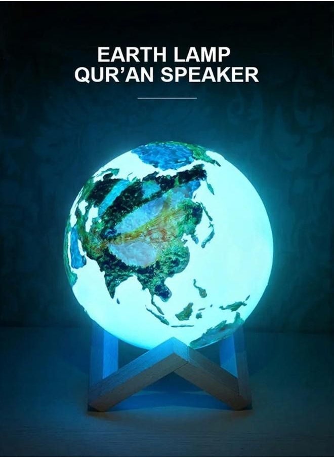 SQ-172 Earth Lamp Bluetooth Quran Speaker Portable Touch Control App Control Remote Control Wireless Quran Player Night Light