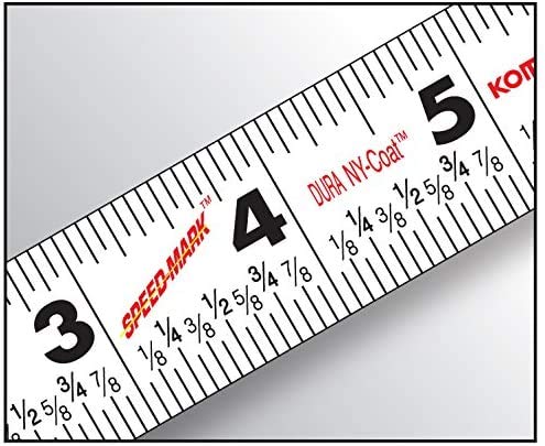 Komelon Usa Sm5425 25' X 1" White Speed Mark Tape Measure 4-Pack - Image 5