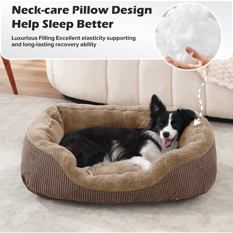 INVENHO Small Dog Bed Washable Orthopedic Calming Warming Durable Pet Bed with Anti-Slip Bottom - Image 3