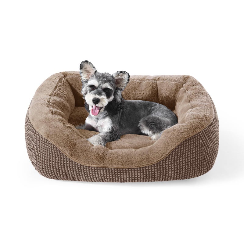 INVENHO Small Dog Bed Washable Orthopedic Calming Warming Durable Pet Bed with Anti-Slip Bottom - Image 1