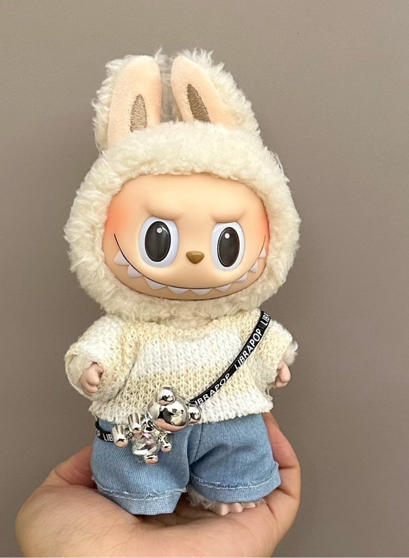 لابوبو ملابس دمية لابوبو، ملابس لابوبو، ملابس دمية كروشيه مصنوعة يدويًا، لدمية مقاس 6.7 بوصة، ملابس لابوبو عالية الجودة مع إكسسوارات، ملابس أنيقة لدمى لابوبو