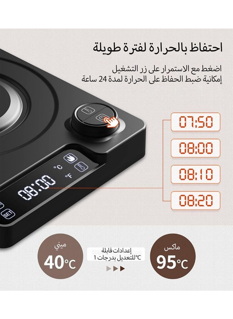 ibsun - 1L coffee kettle with temperature control,Gooseneck electric kettle thin spout drip , 1200W, 1°C increment settings, 24-hour keep-warm, drip timer, dry boil prevention v60 - Image 1