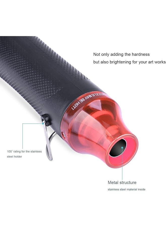 erorex Portable Mini Heat Gun Handheld Hot Air Gun For Diy Embossing Shrink Wrapping Pvc Drying Portable 220V Electrical Rubber Stamp Heat Tool Electric Phone Repair Tool - Image 4