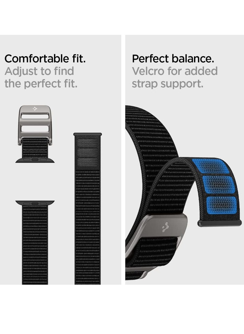 SYOSI - Designed for Apple Watch Band Adjustable Velcro Sport Solo Loop Band Strap for Apple Watch Ultra2 Apple Watch Ultra 49mm Series 9 8 SE27 6 SE 5 4 3 2 1 45mm 44mm 42mm Black - Image 1