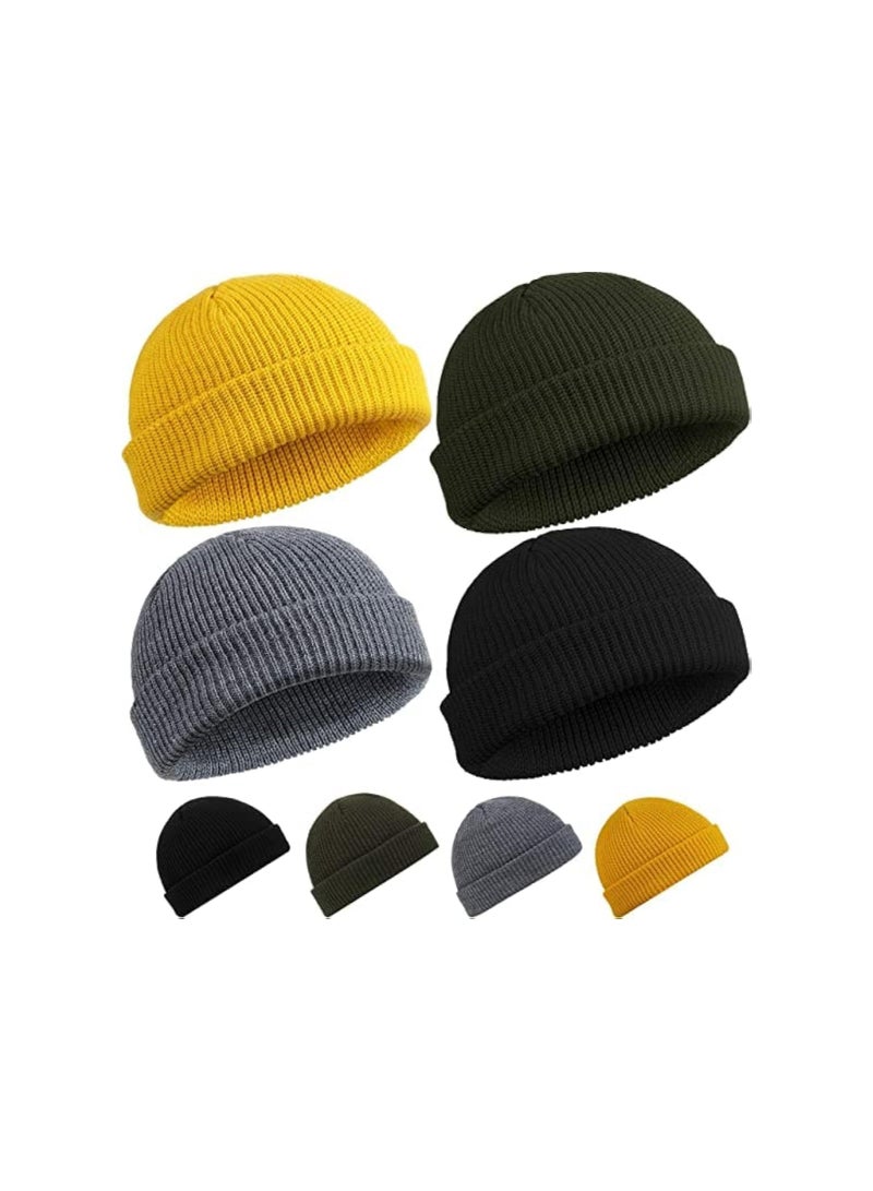 4 Pack Unisex Trawler Beanie Hats with Roll Up Edge for Fishing and Outdoor Activities - Image 1