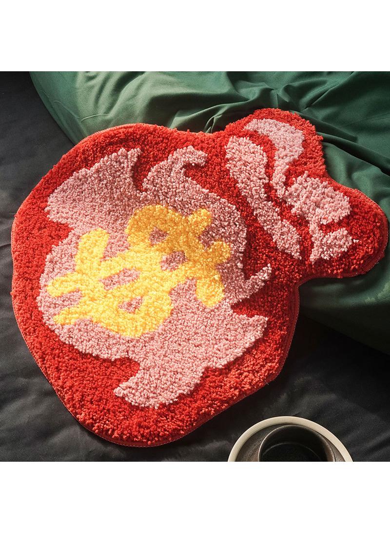 Y&D Bedroom Bedside Blanket Special-shaped Bag Carpet Thickened Encryption Flocking Carpet Wear-resistant Dirt-resistant Non-slip Carpet-45*49cm  - Image 4