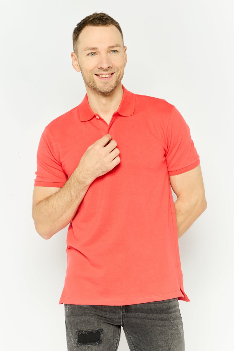 GAP Men Regular Fit Plain Short Sleeves Polo, Red - Image 1