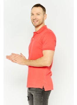GAP Men Regular Fit Plain Short Sleeves Polo, Red  - Image 2