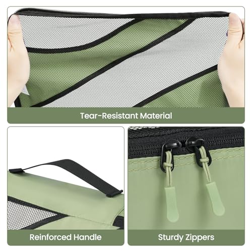 BAGAIL 6 Set Packing Cubes,Travel Luggage Packing Organizers (6Set MatchaGreen) - Image 3