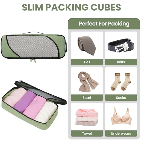 BAGAIL 6 Set Packing Cubes,Travel Luggage Packing Organizers (6Set MatchaGreen) - Image 5